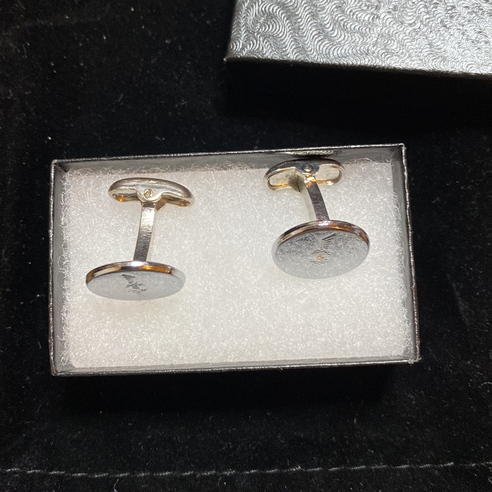 Silver cufflinks - Picture 4 of 4
